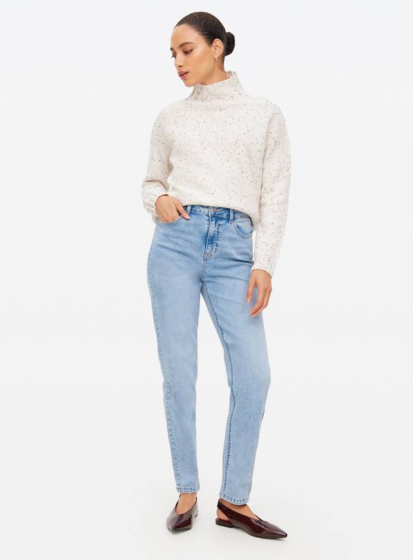 Light Blue Washed Straight Leg Denim Jeans  18R